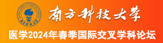 久操嫩b视频南方科技大学医学2024年春季国际交叉学科论坛